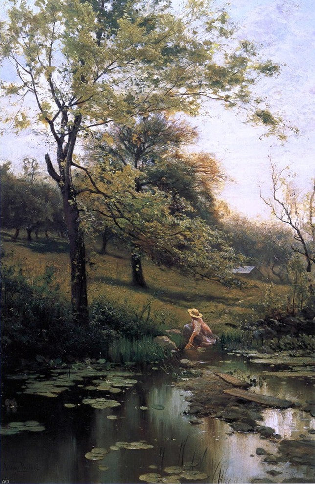 Arthur Parton By the Lily Pond, 18"x27" Wall Decal Print