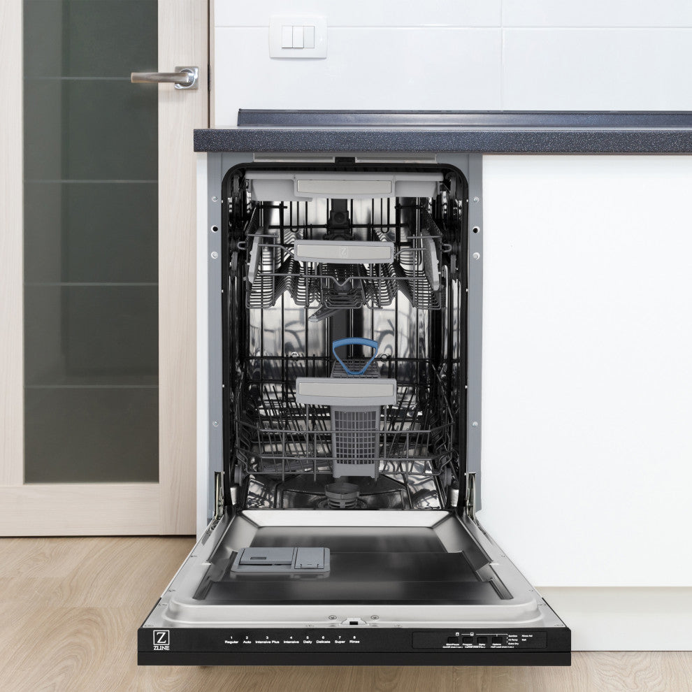ZLINE 18" Tall Tub Dishwasher, Black Stainless Steel DWVZ-BS-18-G