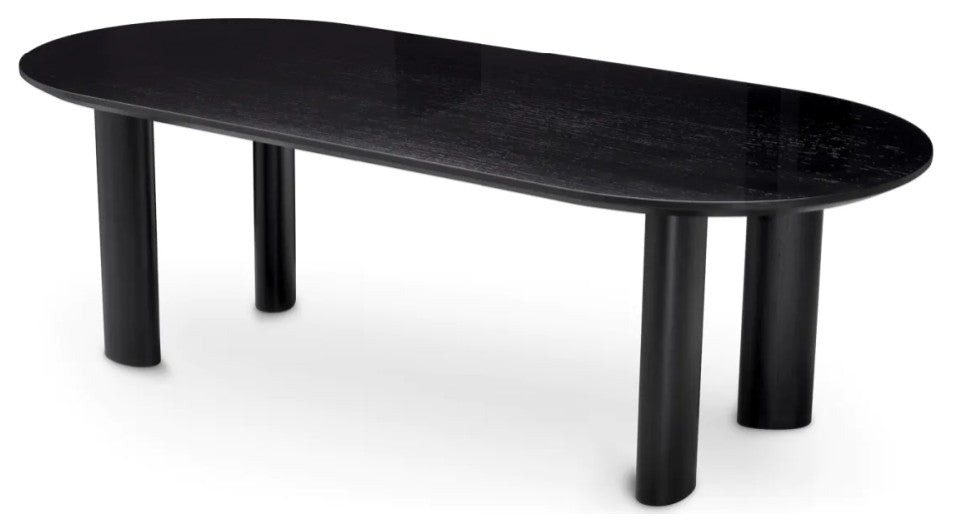 Oak Oval Dining Table S | Eichholtz Mogador, Black