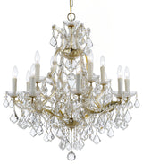 Crystorama Maria Theresa Chandelier, Crystal Spectra Crystal 4412-GD-CL-SAQ