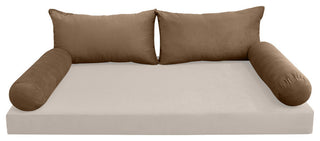 STYLE V2 Twin Velvet Knife Edge Indoor Daybed Bolster Pillow |COVER ONLY| AD308