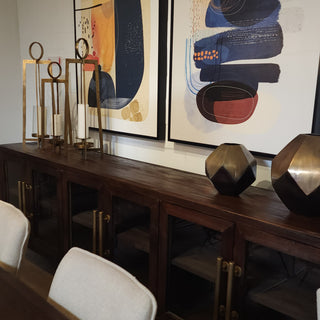 Cordelia Large Antique Brass Finished Cast Aluminum and Glass Modern Lantern, 26