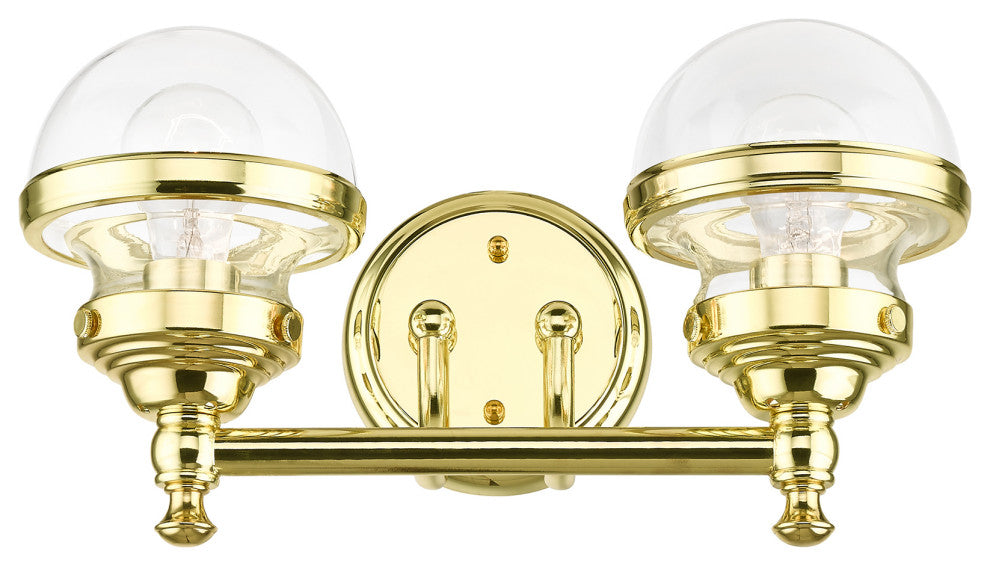 Livex Lighting Polished Brass 2-Light Vanity Sconce