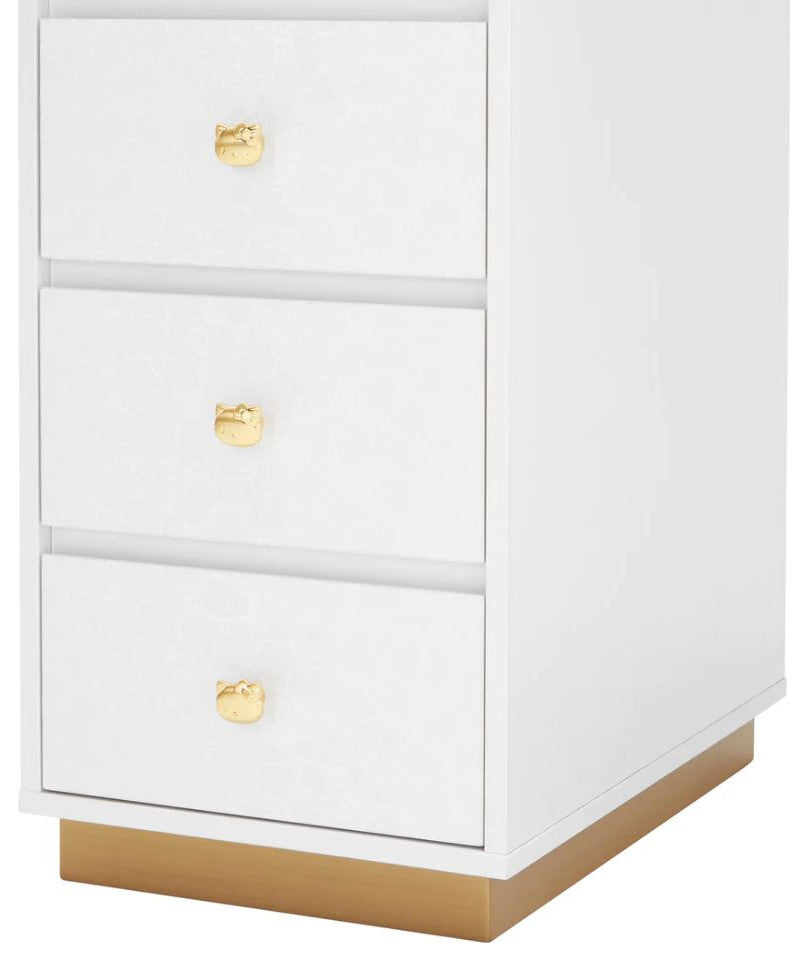 SlayStation 6 Drawer Makeup Vanity Storage, Gold