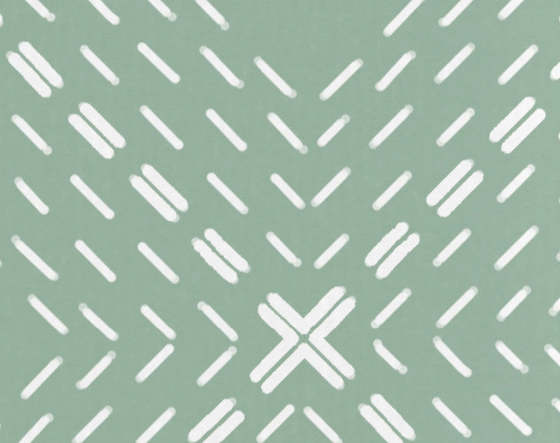 18"x30" Dots and Dashes Geometric Print Kitchen Towel, Green