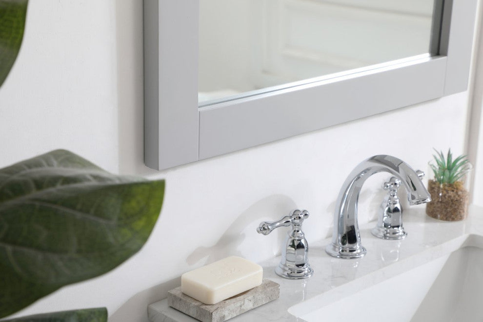 Anderson Rectangle Vanity Mirror, 24", Gray