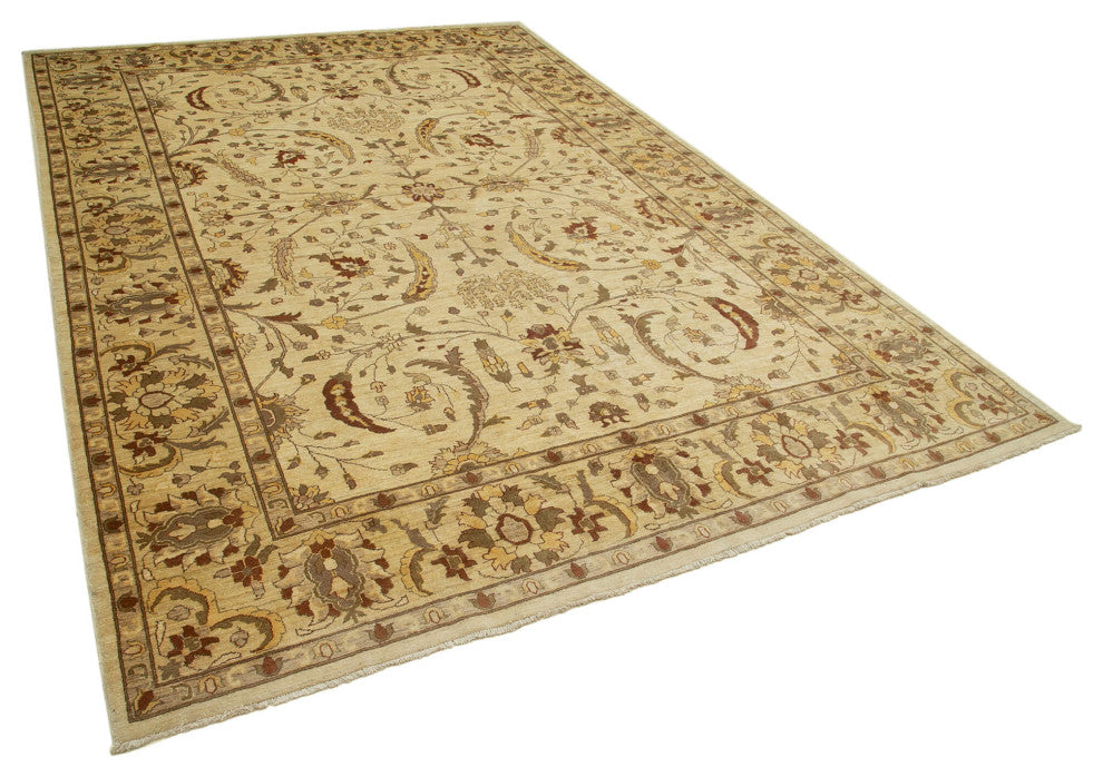 Rug N Carpet - Hand-Knotted Oriental 10' 0" x 14' 6" Low Pile Large Oushak Rug