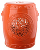 Safavieh Flower Drum Garden Stool, Orange