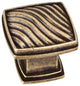 Jeffrey Alexander 123AEM Encada Wave Cabinet Knob, Distressed Antique Brass