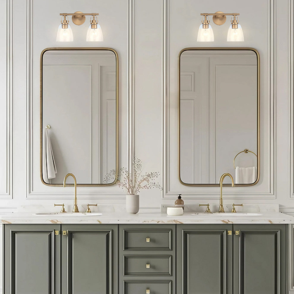 2 Light Modern Farmhouse Gold Vanity Light Modern Wall Sconces