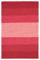 India Contemporary Area Rug, Red and Pink, 5'x7'6" Rectangle