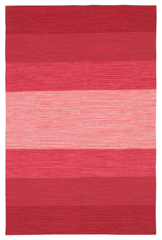 India Contemporary Area Rug, Red and Pink, 5'x7'6" Rectangle