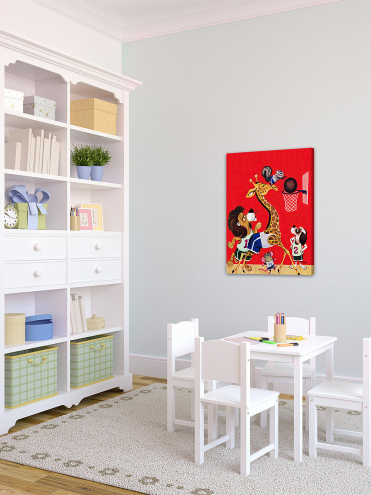 "Basketball" Painting Print on Canvas by Curtis