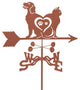 Cat and Dog Love Weathervane With Garden Mount