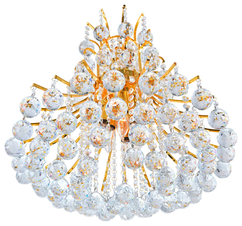 Princess 8 Light Down Chandelier With Gold Finish