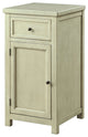 Transitional Side Table, Cabinet & Drawer With Raised Panel Front, White