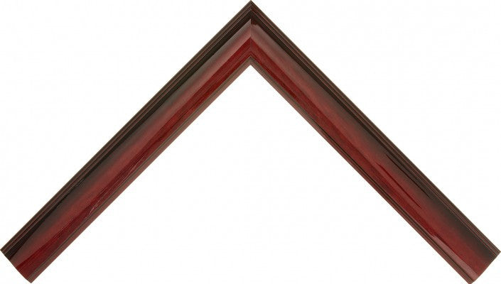 Mahogany Lacquer Picture Frame, 1-5/8", Easle Back, Traditional, 5 x 7