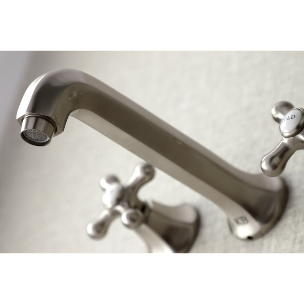 KS4028AX 2-Handle Wall Mount Tub Faucet, Brushed Nickel