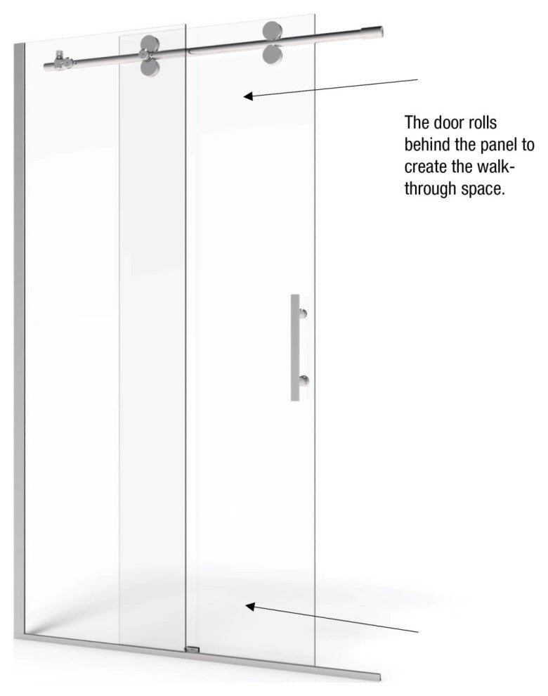 Basco VNXA-935-59CL Vinesse Lux 76"H x 59"W Single Sliding - Chrome