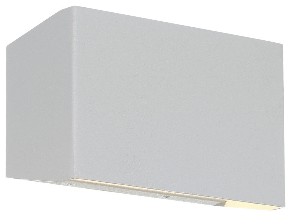 Amora Bi-Directional Wide Outdoor LED Wall Mount, Satin