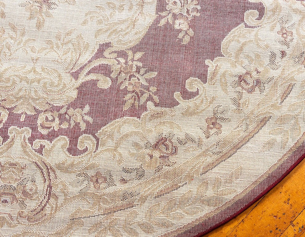 Traditional Royale 9'x12' Rectangle Wine Area Rug