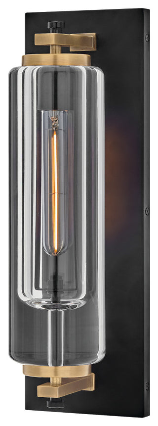 Hinkley Lourde Medium Wall Mount Lantern, Black