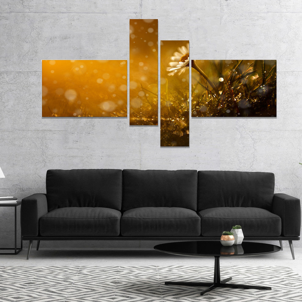 Forest After Rain during Sunset, Large Floral Canvas Print, 60"x32", 4 panels
