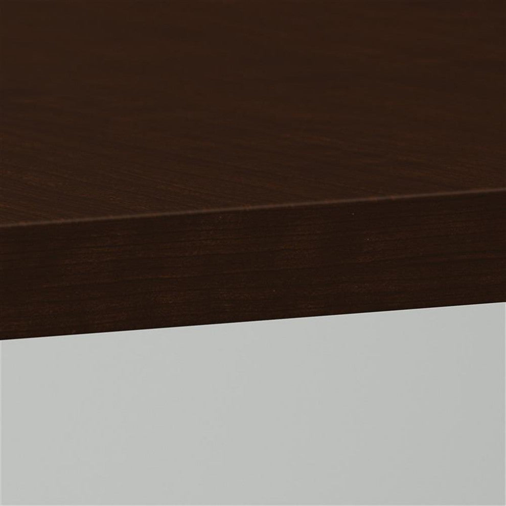 Bush Business Furniture Round Conference Table with Wood Base in Mocha Cherry