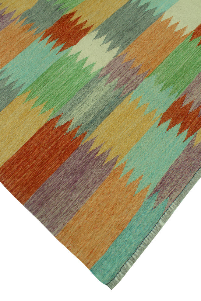 Winchester Kilim Lateef Rust/Purple Rug, 4'1x6'5