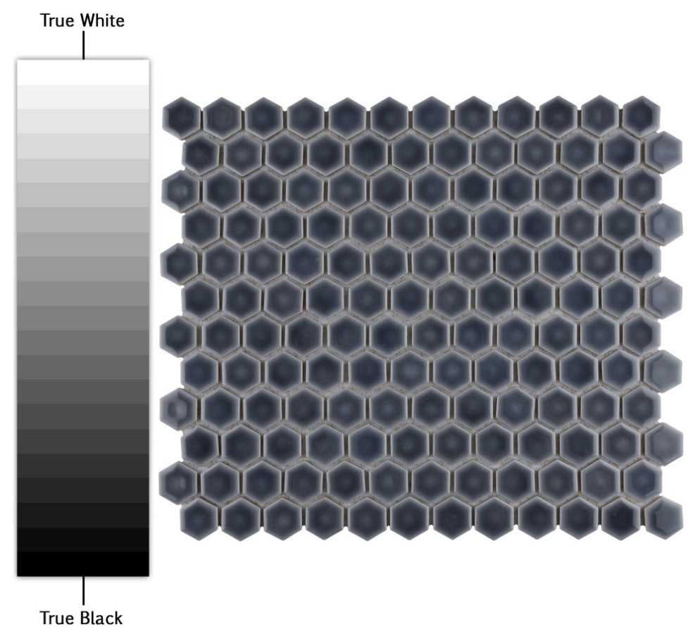 Hudson 1" Hex Storm Grey Porcelain Floor and Wall Tile