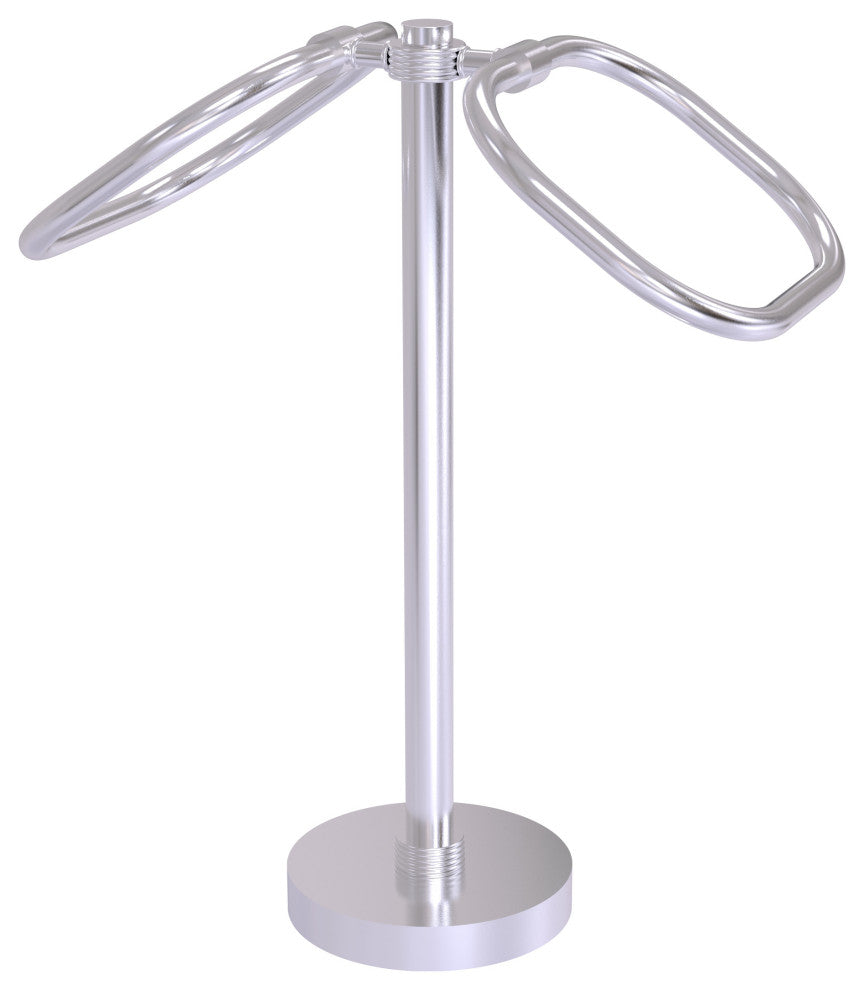 Two Ring Oval Guest Towel Holder, Satin Chrome