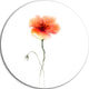 Pink And Red Poppy Flower, Flower Disc Metal Artwork, 23"