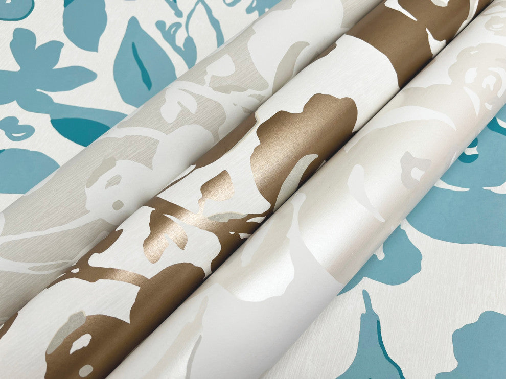 Brushstroke Floral Wallpaper