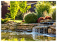 Green Lake and Plants, Landscape Canvas Art Print, 40"x30"