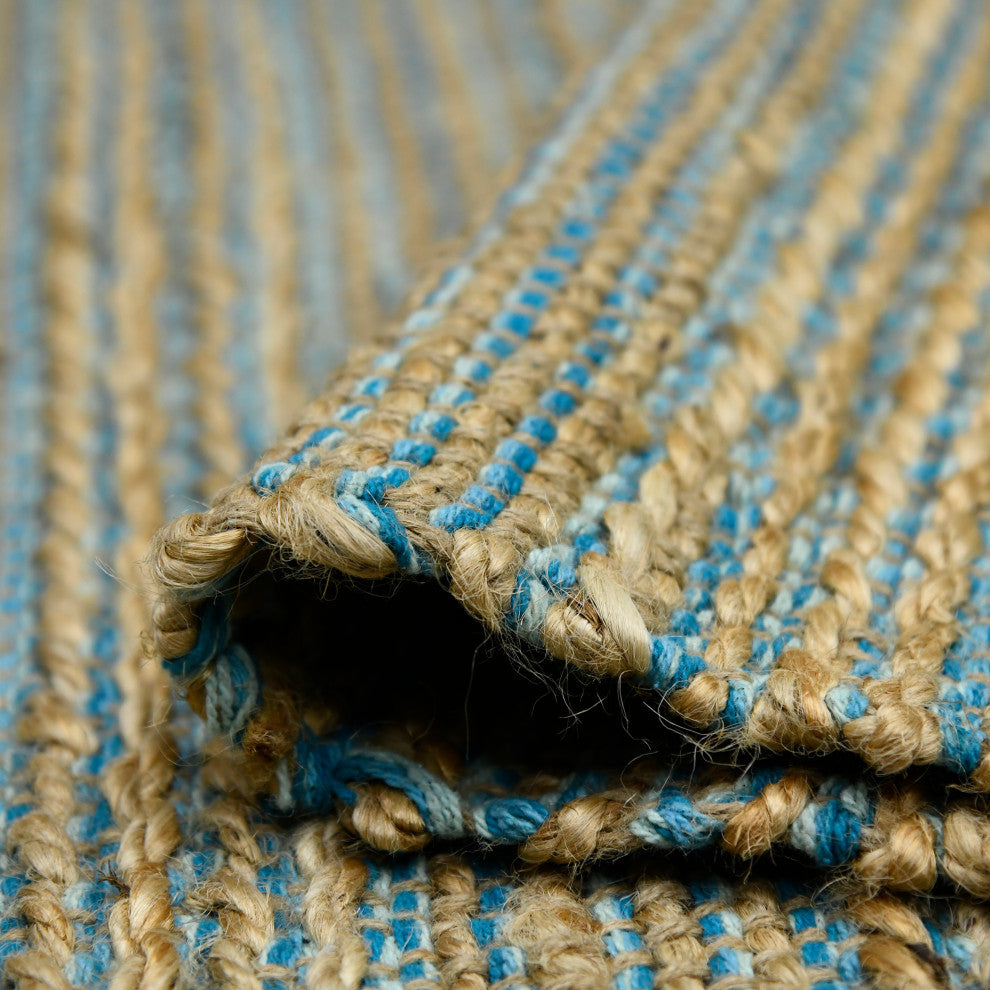 Naturals Sinclair Area Rug, Blue, 8' x 10', Striped