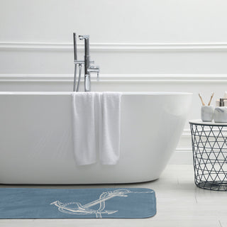 34" x 21" Anchored Bathmat, Dusty Smoke