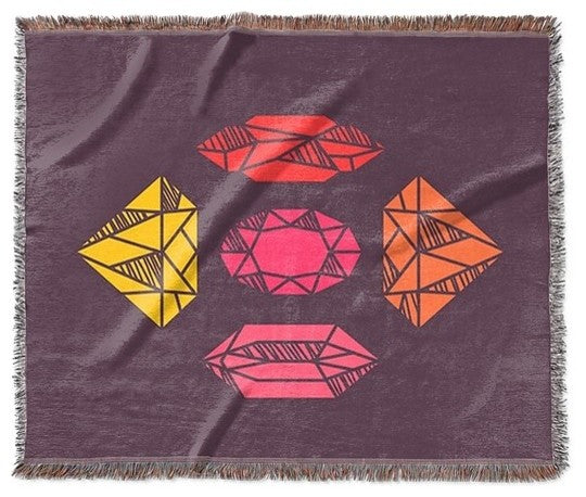 "Gemstone Soiree" Woven Blanket 60"x50"
