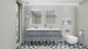 Belli 72" Double Sink Wall Mount Vanity Set, Cement Gray, Glossy White Top