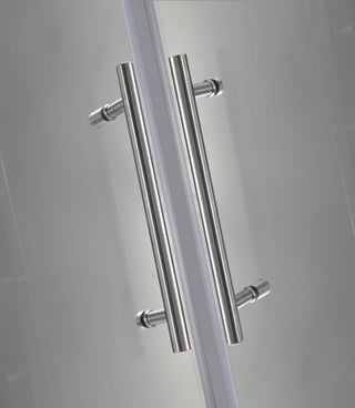 Aston Vanora 34"x34"x72" Completely Frameless Square Shower Enclosure, Stainless