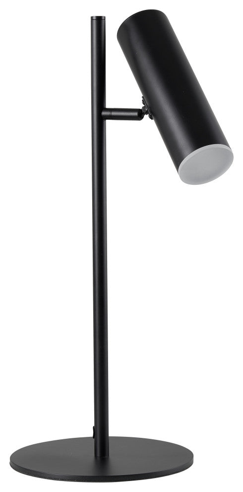 Matte Black Modern Table Lamp With Frosted Acrylic
