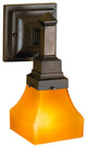 5W Bungalow Frosted Amber Wall Sconce