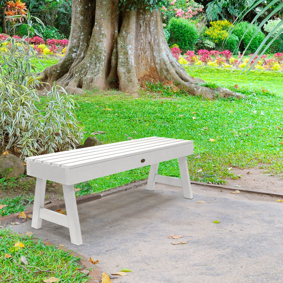 Weatherly Picnic Bench, 4', White, 4'