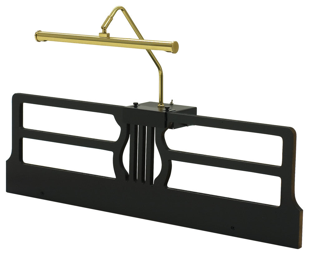 Concert Battery Operated LED Piano Lamp, Polished Brass