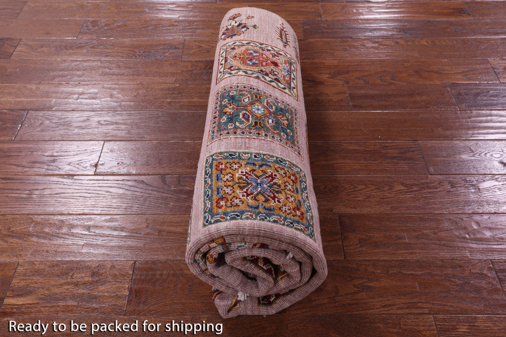 5' 8" X 7' 2" Persian Garden Design Hand Knotted Wool Rug Q11223
