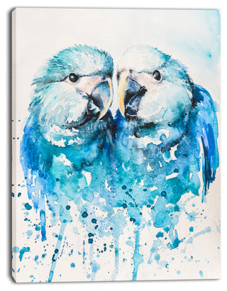 Spix s Macaw Watercolor, Abstract Canvas Art Print, 30"x40"