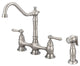 Americana Two Handle Kitchen Bridge Faucet, PVD Brushed Nickel