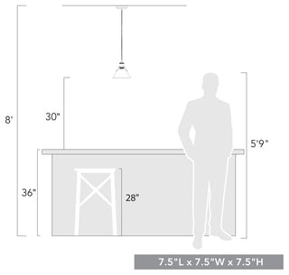 Golden Lighting 3306-S OP Orwell 8"W Mini Pendant - Pewter