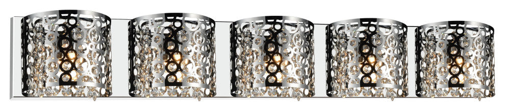 CWI Lighting 5536W43STR5 Five Light Vanity Bubbles Chrome