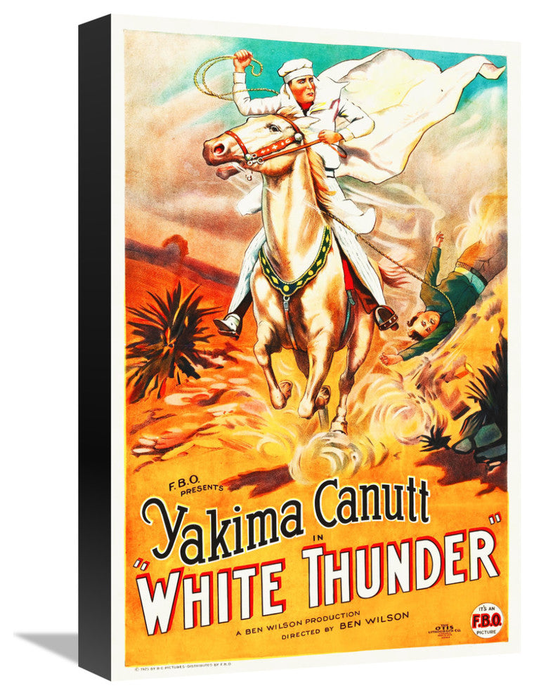 "White Thunder" Stretched Canvas Giclee by Hollywood Photo Archive, 12x18"