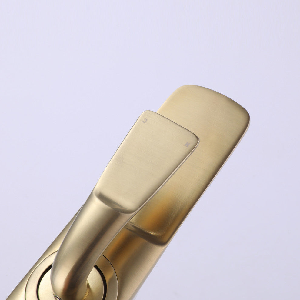 Single Hole Bathroom Sink Faucet, Brushed Gold